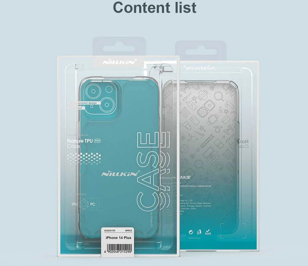 Nillkin Nature TPU Pro dėklas, skirtas Apple iPhone 14 Plus (mėlynas)