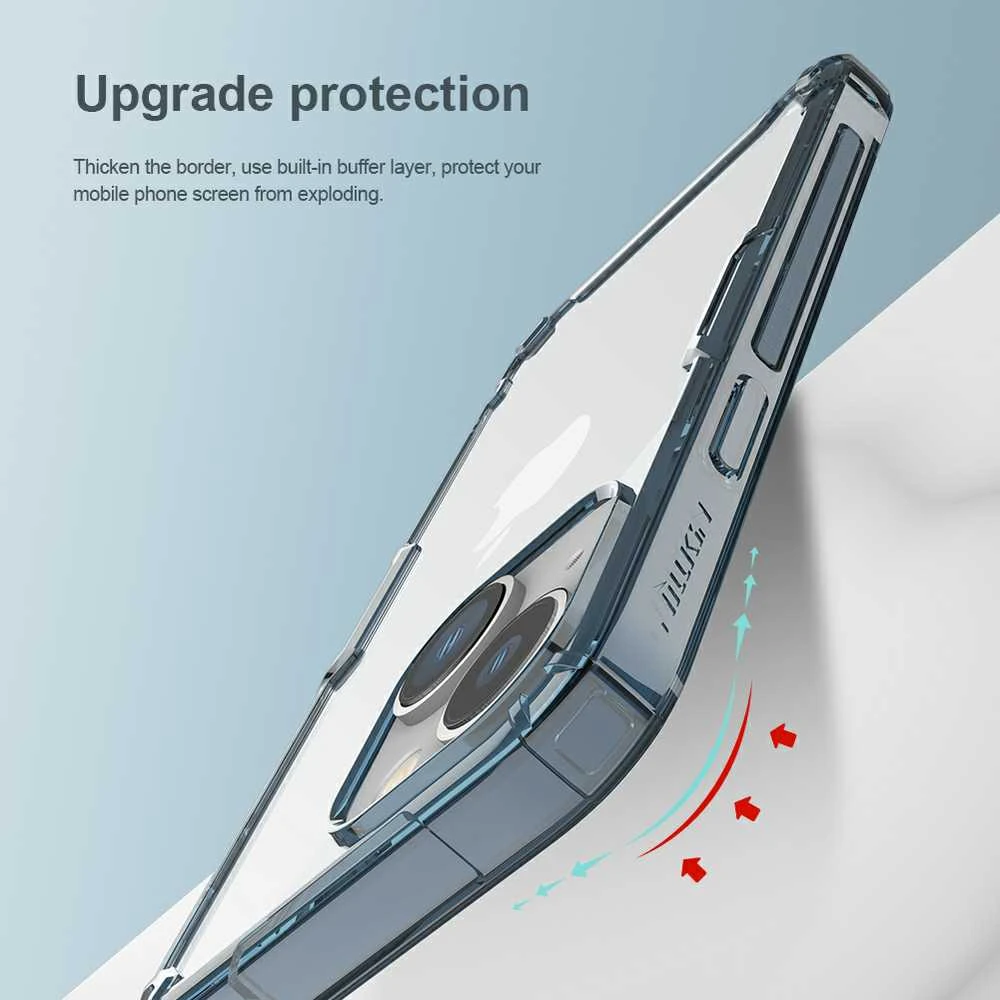Nillkin Nature TPU Pro dėklas, skirtas Apple iPhone 14 Plus (mėlynas)