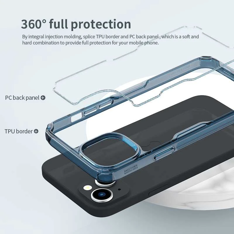 Dėklas Nillkin Nature TPU Pro Apple iPhone 15 Plus baltas