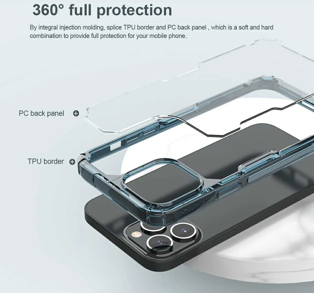Nillkin Nature TPU Pro dėklas, skirtas Apple iPhone 14 Pro (baltas)