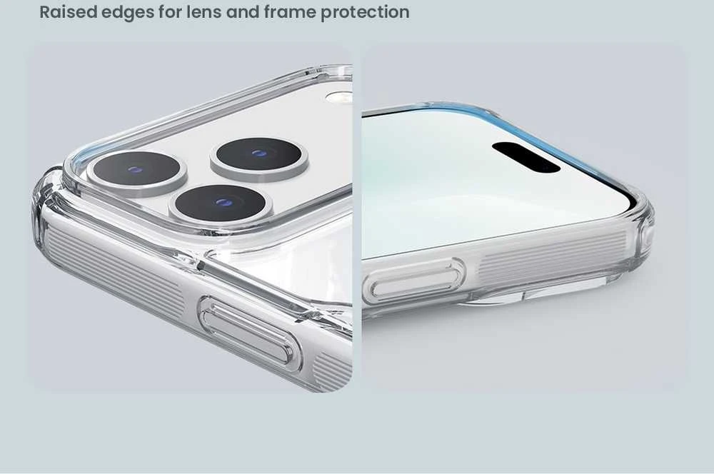 Nillkin Nature TPU PRO dėklas skirtas Apple iPhone 17 Pro Max skaidrus juodos spalvos