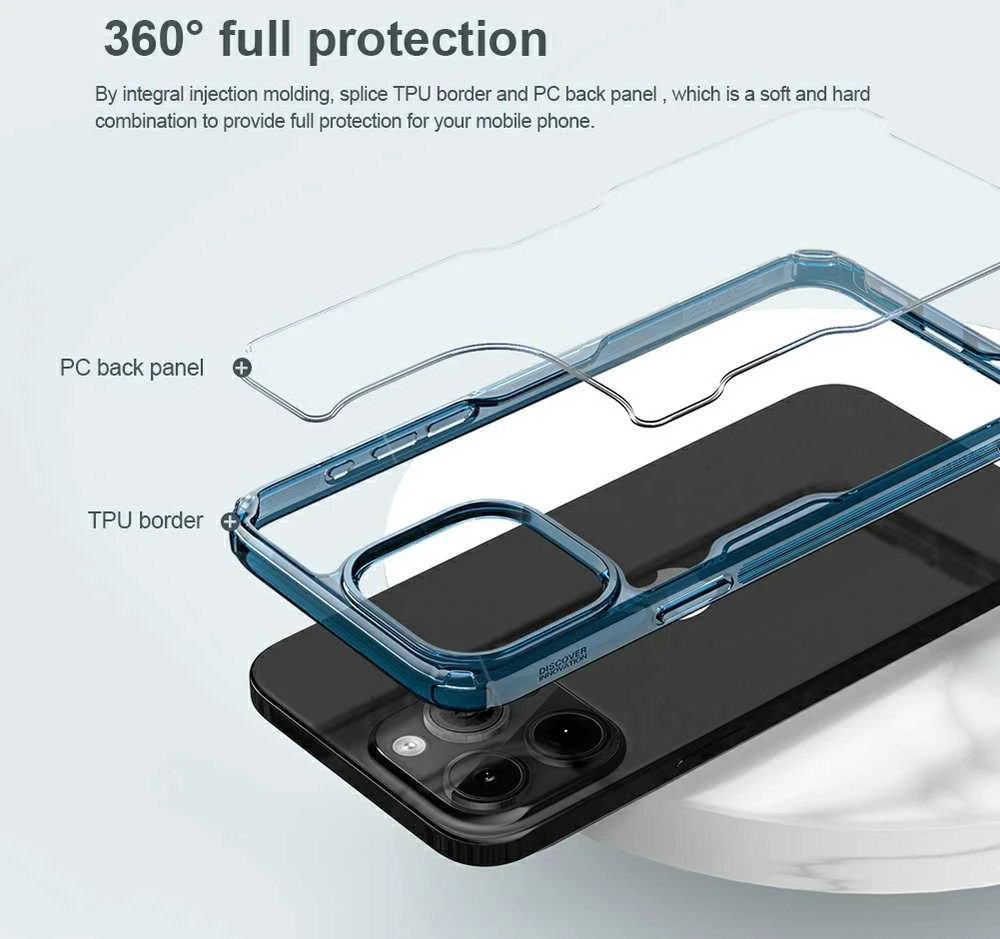 Dėklas Nillkin Nature TPU Pro Apple iPhone 15 Pro baltas