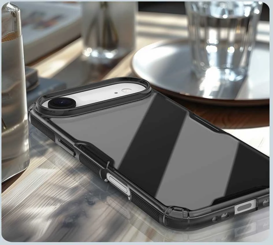Nillkin Nature TPU PRO dėklas skirtas Apple iPhone Air skaidrus juodos spalvos