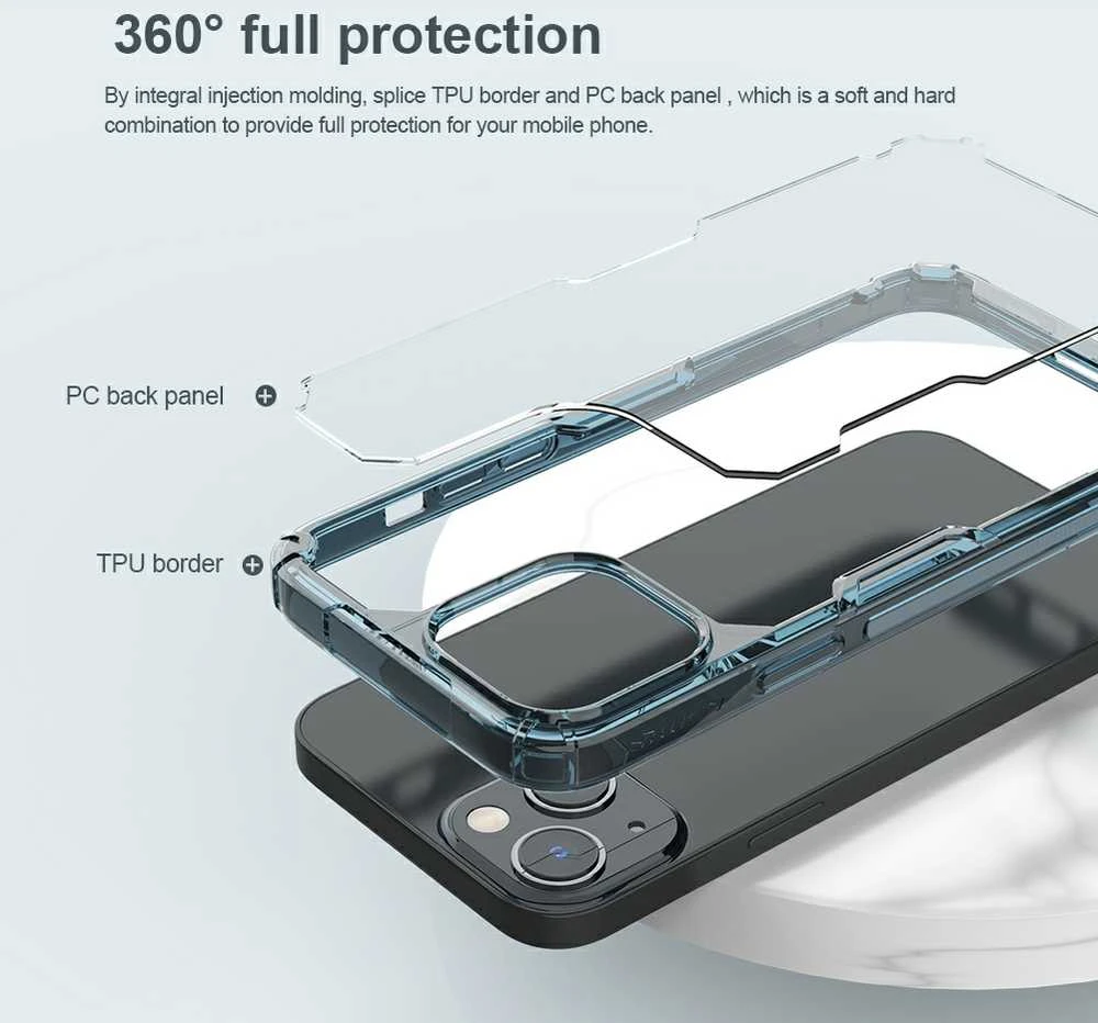 Nillkin Nature TPU Pro dėklas, skirtas Apple iPhone 14 Plus (mėlynas)