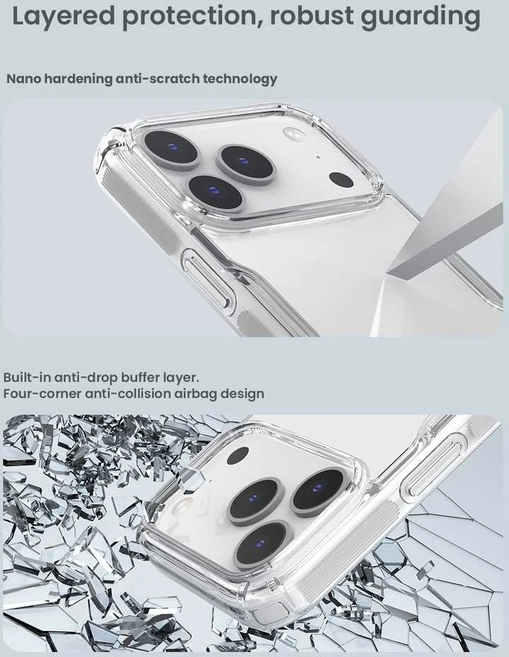 Nillkin Nature TPU PRO dėklas skirtas Apple iPhone 17 Pro skaidrus