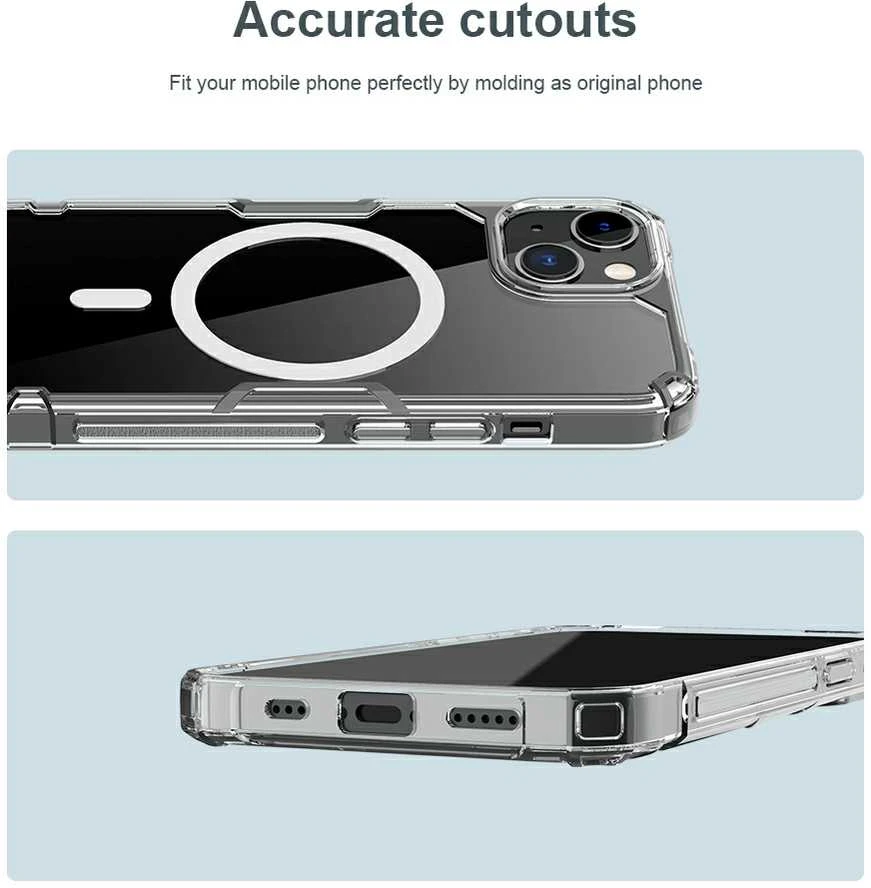 Nillkin Nature TPU Pro magnetinis dėklas, skirtas Apple iPhone 14 Plus (baltas)