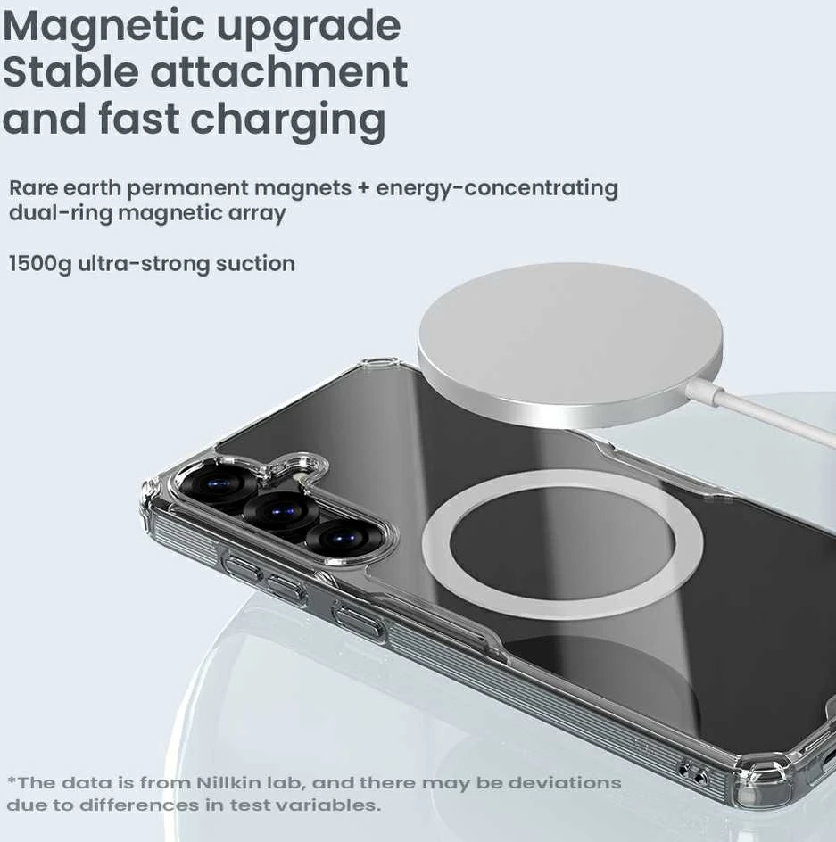 Dėklas NILLKIN NATURE PRO MAGNETIC SAMSUNG S25+ SKAIDRUS