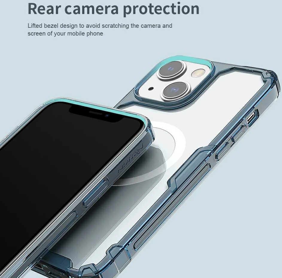 Nillkin Nature TPU Pro magnetinis dėklas, skirtas Apple iPhone 14 Plus (baltas)