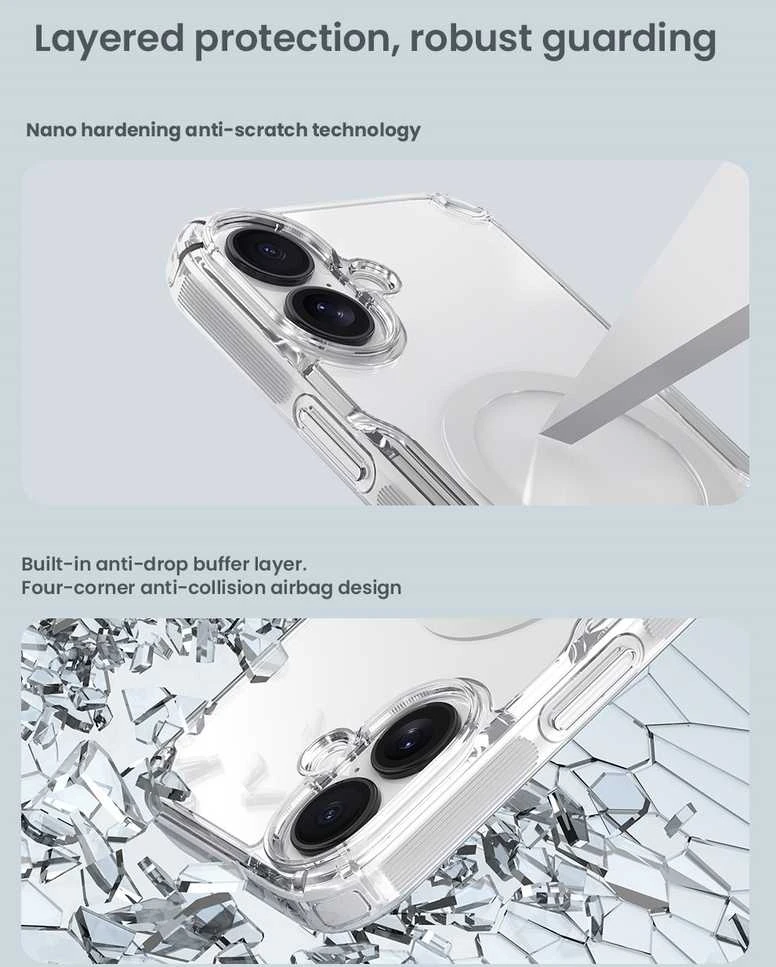 Nillkin Nature TPU PRO Magnetic dėklas skirtas Apple iPhone 17 skaidrus