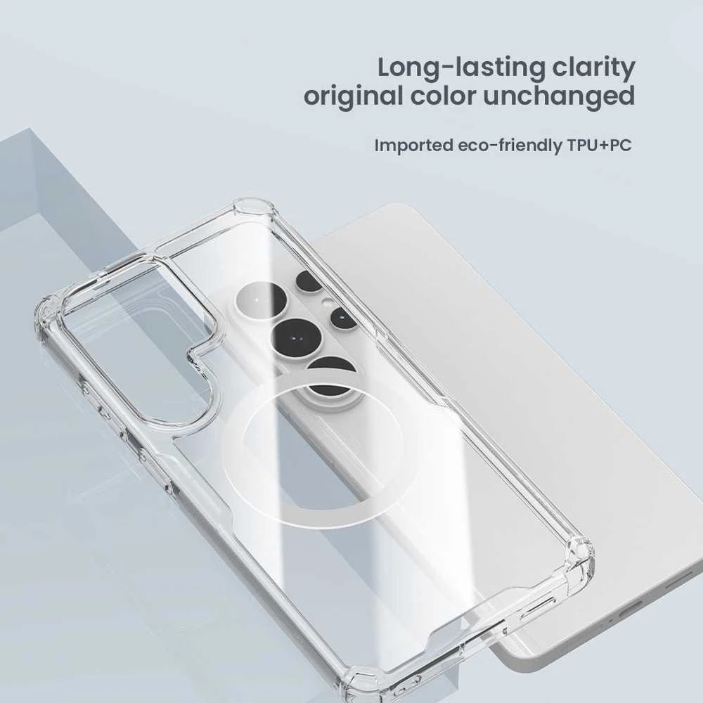 Nillkin Nature TPU PRO Magnetic dėklas skirtas Samsung Galaxy S26 Ultra skaidrus
