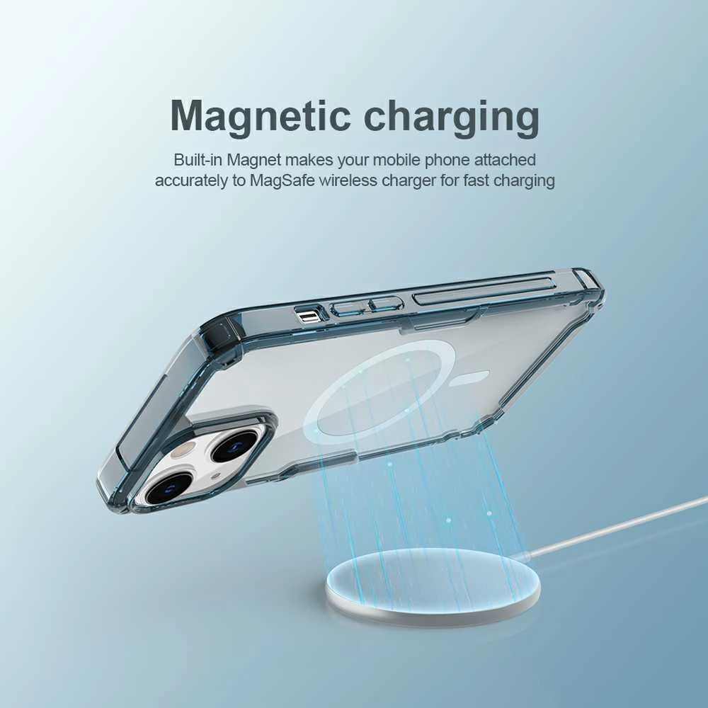 Nillkin Nature TPU Pro magnetinis dėklas, skirtas Apple iPhone 14 Plus (baltas)