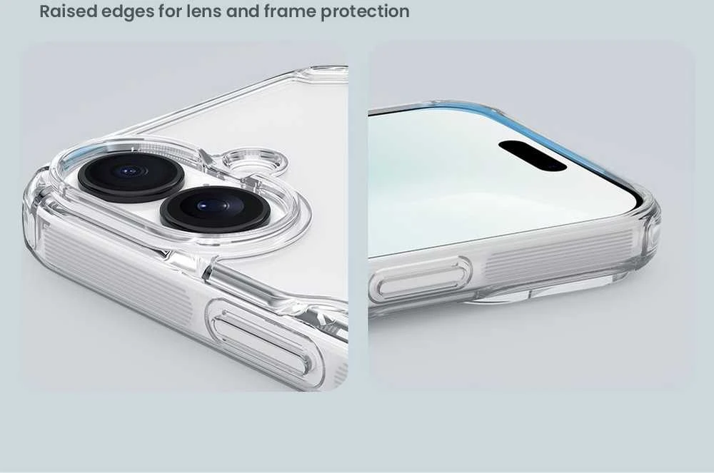 Nillkin Nature TPU Pro Magnetic dėklas suderinamas su MagSafe skirtas Apple iPhone 17 – Translucent juodos spalvos