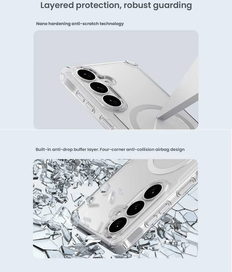 Nillkin Nature TPU PRO Magnetic dėklas skirtas Samsung Galaxy S26+ skaidrus