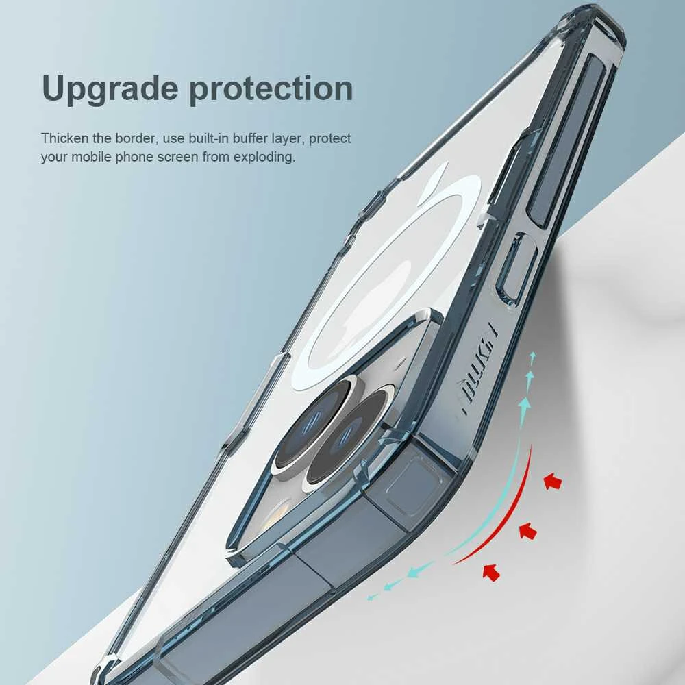 Nillkin Nature TPU Pro magnetinis dėklas, skirtas Apple iPhone 14 Plus (baltas)