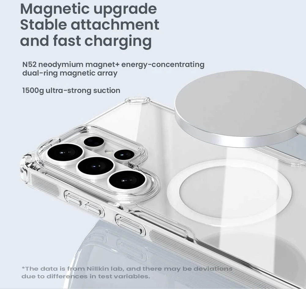 Nillkin Nature TPU PRO Magnetic dėklas skirtas Samsung Galaxy S26 Ultra skaidrus
