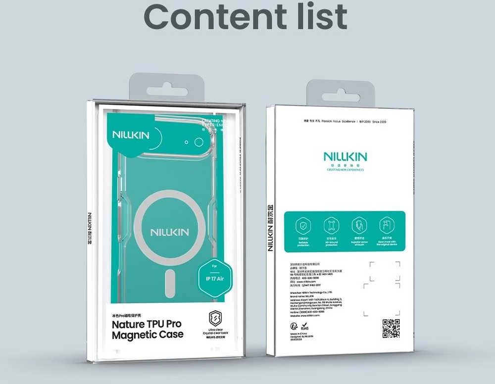 Nillkin Nature TPU PRO Magnetic dėklas skirtas Apple iPhone Air skaidrus