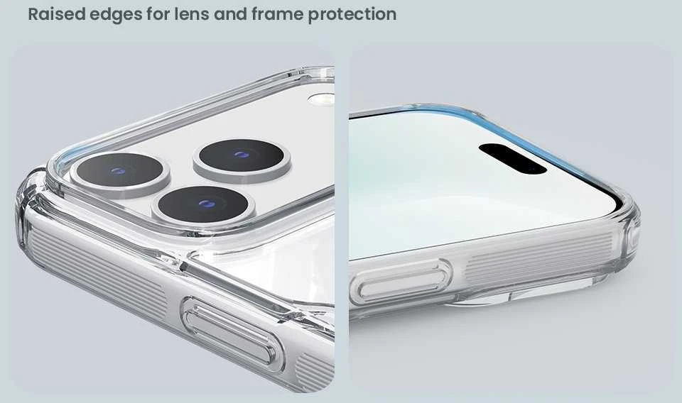 Nillkin Nature TPU Pro Magnetic dėklas suderinamas su MagSafe skirtas Apple iPhone 17 Pro Max – skaidrus
