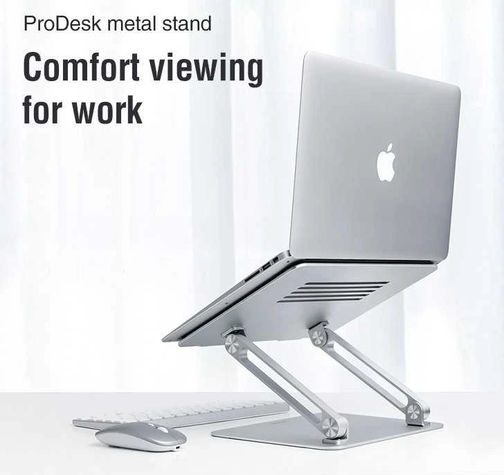 Nillkin ProDesk Adjustable nešiojamo kompiuterio stovas sidabrinės spalvos