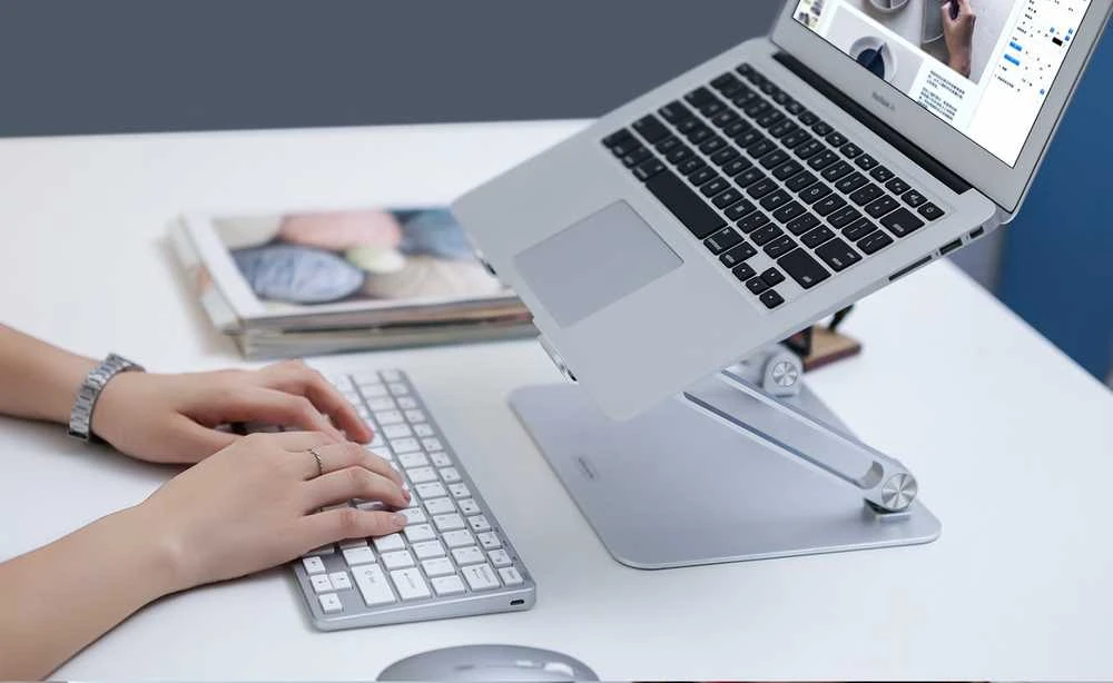 Nillkin ProDesk Adjustable nešiojamo kompiuterio stovas sidabrinės spalvos