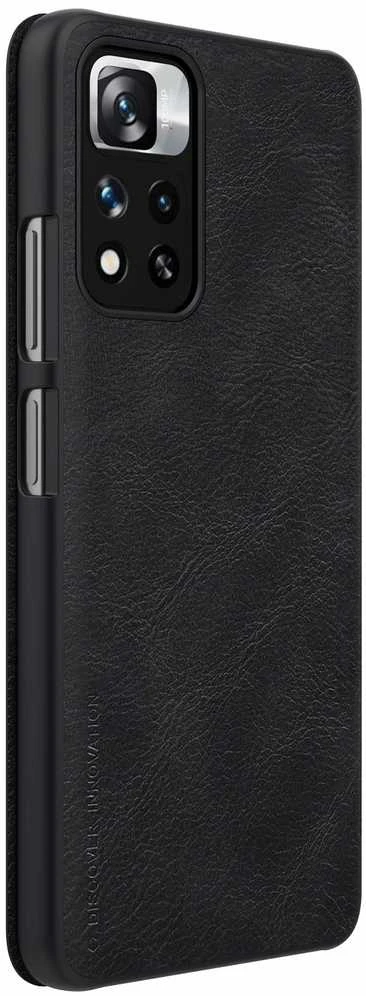Nillkin Qin atverčiamas dėklas Xiaomi Redmi Note 11T 5G / 11S 5G / 11 5G (China) / Poco M4 Pro 5G – dėklas telefonui juodos spalvos