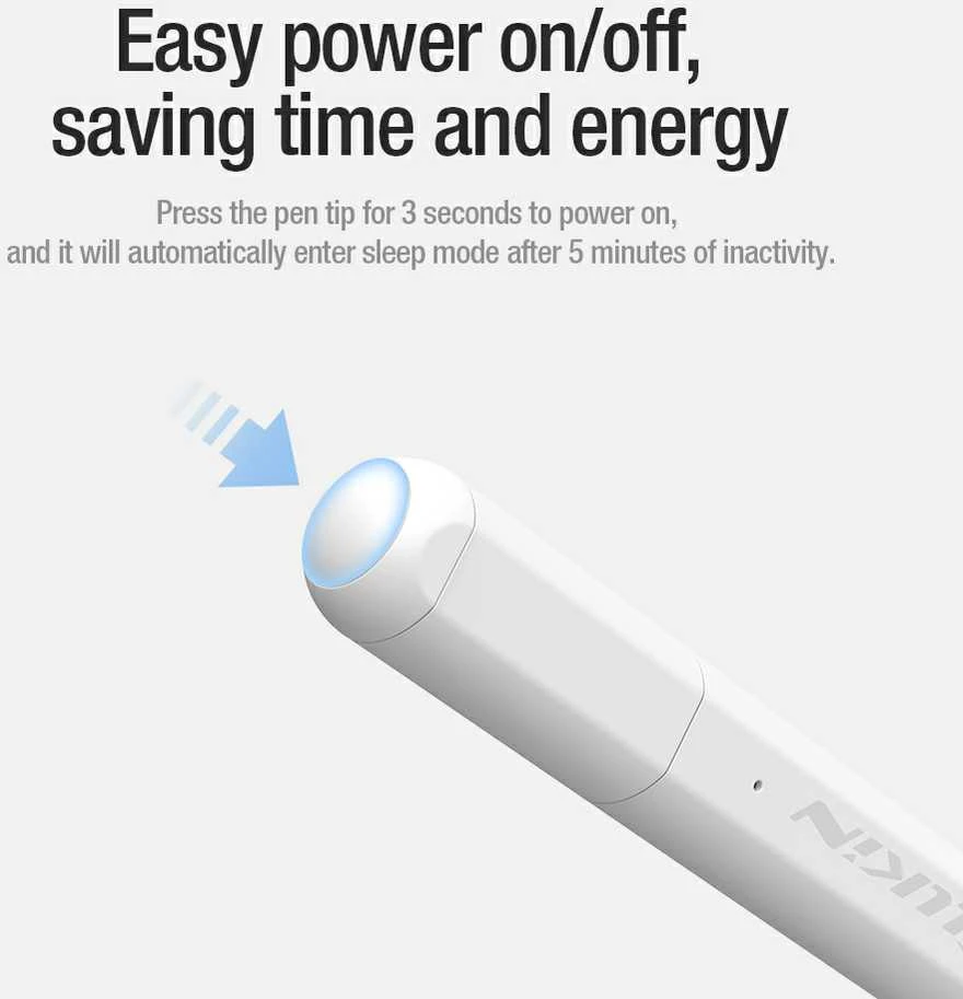Nillkin Stylus iSketch S3 skirtas Apple iPad baltos spalvos