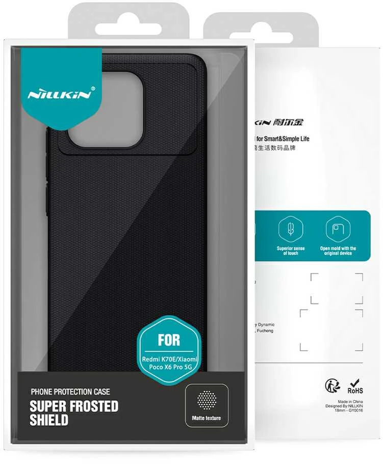 Dėklas Nillkin Super Frosted galinis dangtelis, skirtas Poco X6 Pro 5G Peacock Mėlyna