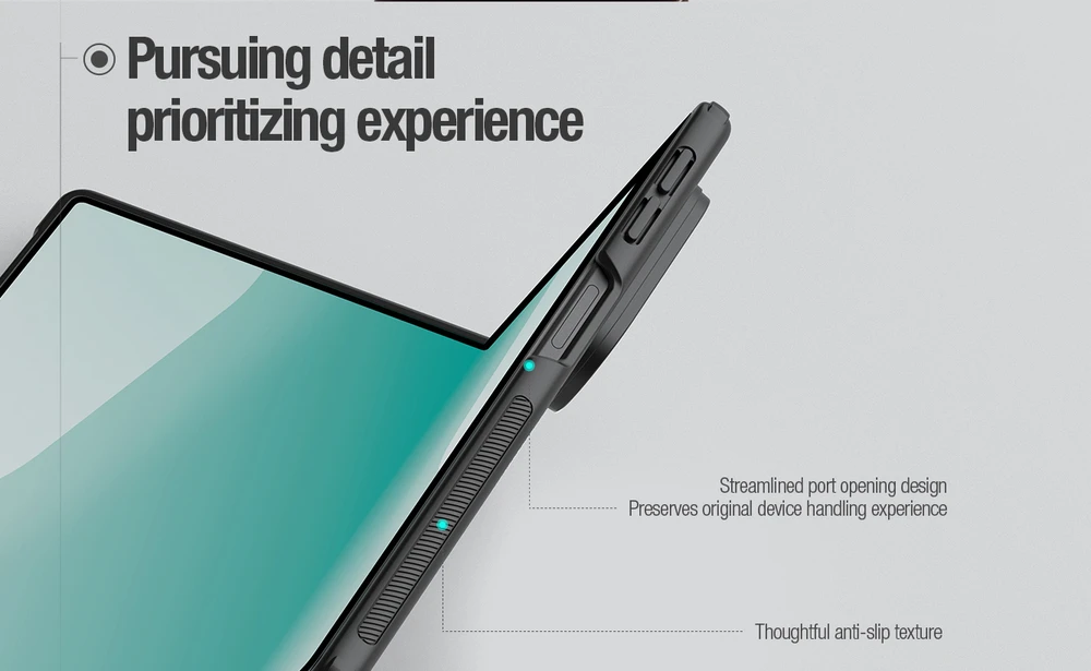 Nillkin Super Frosted FOLD Magnetic Back dėklas skirtas Samsung Galaxy Z Fold 8 skaidrus juodos spalvos