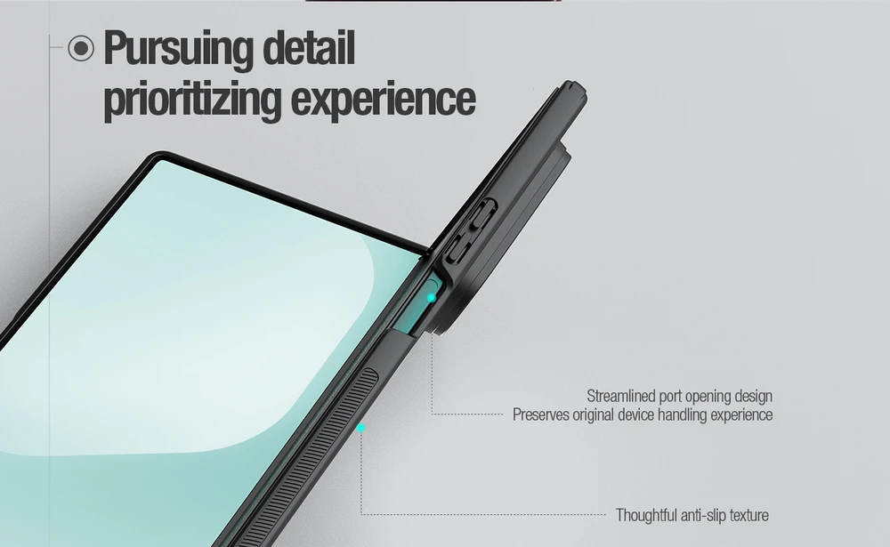Nillkin Super Frosted FOLD Magnetic Back dėklas skirtas Samsung Galaxy Z Fold 8 Ultra juodos spalvos