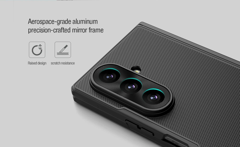 Nillkin Super Frosted FOLD Magnetic Back dėklas skirtas Samsung Galaxy Z Fold 8 Ultra skaidrus juodos spalvos
