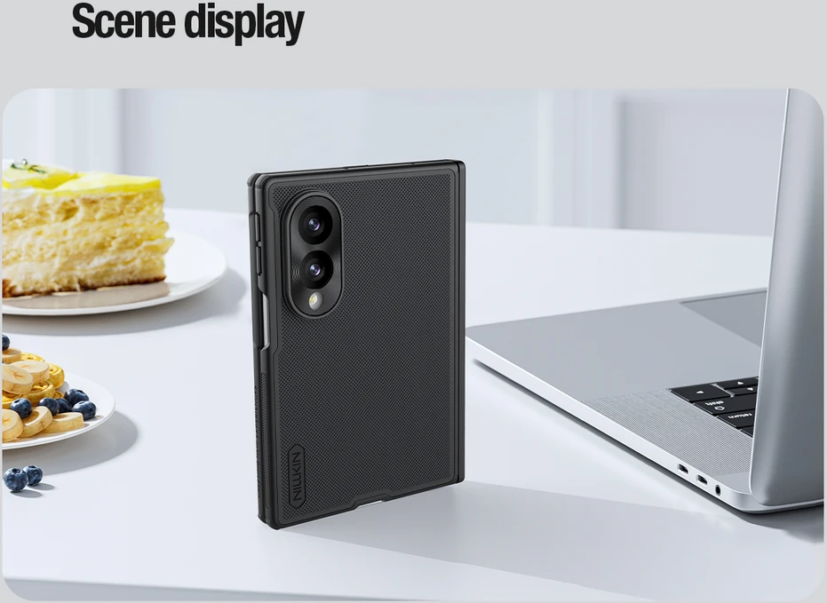 Nillkin Super Frosted FOLD Magnetic Back dėklas skirtas Samsung Galaxy Z Fold 8 juodos spalvos