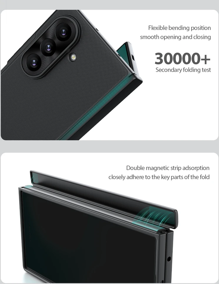 Nillkin Super Frosted FOLD Magnetic Back dėklas skirtas Samsung Galaxy Z Fold 8 Ultra juodos spalvos