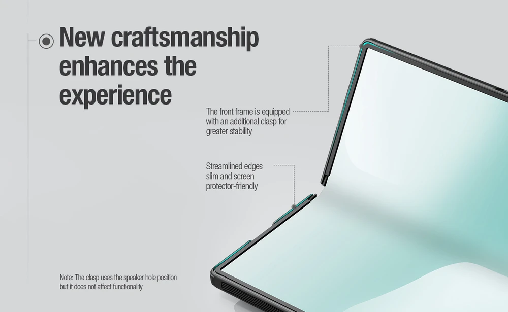 Nillkin Super Frosted FOLD Magnetic Back dėklas skirtas Samsung Galaxy Z Fold 8 Ultra juodos spalvos
