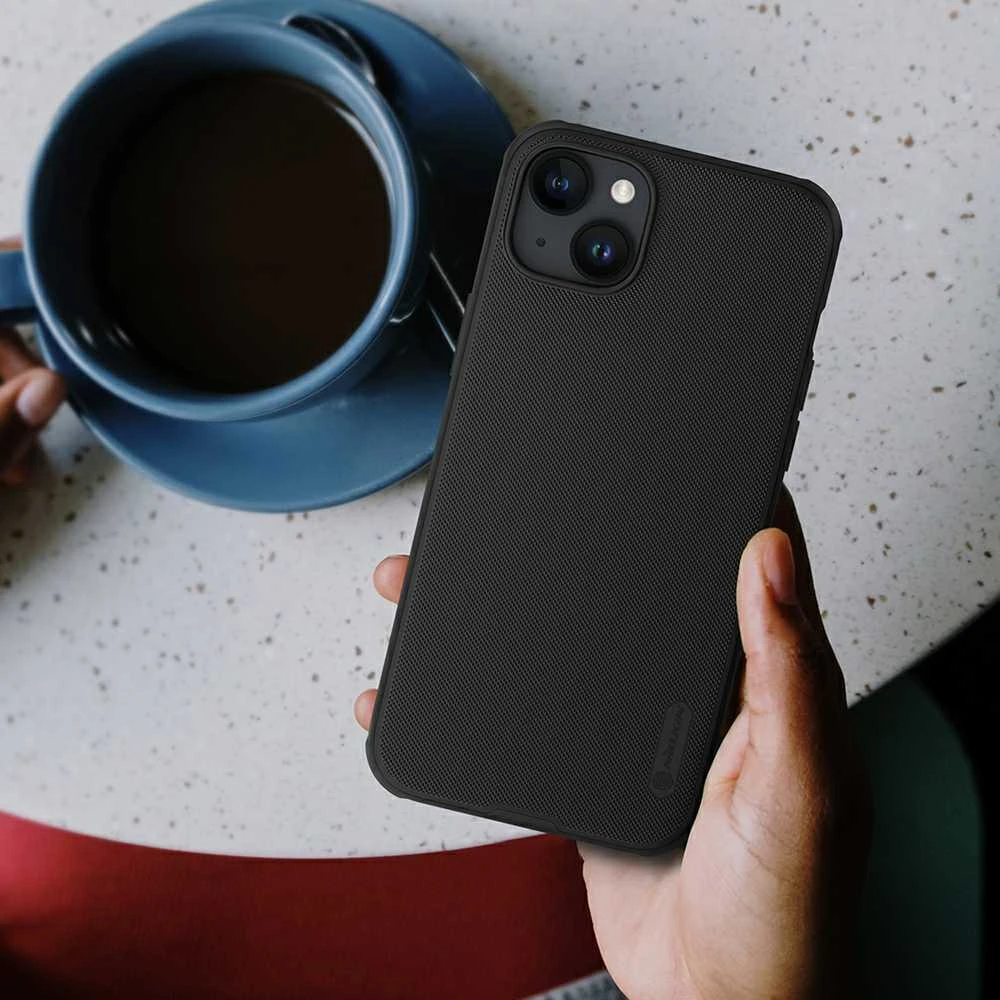 Dėklas Nillkin Super Frosted Shield Pro Apple iPhone 15 Plus juodas