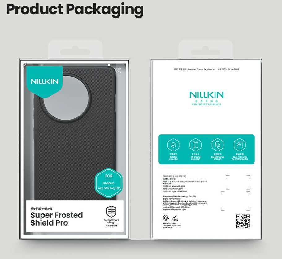 Nillkin Super Frosted PRO Back Cover skirta OnePlus 13R dėklas telefonui juodos spalvos