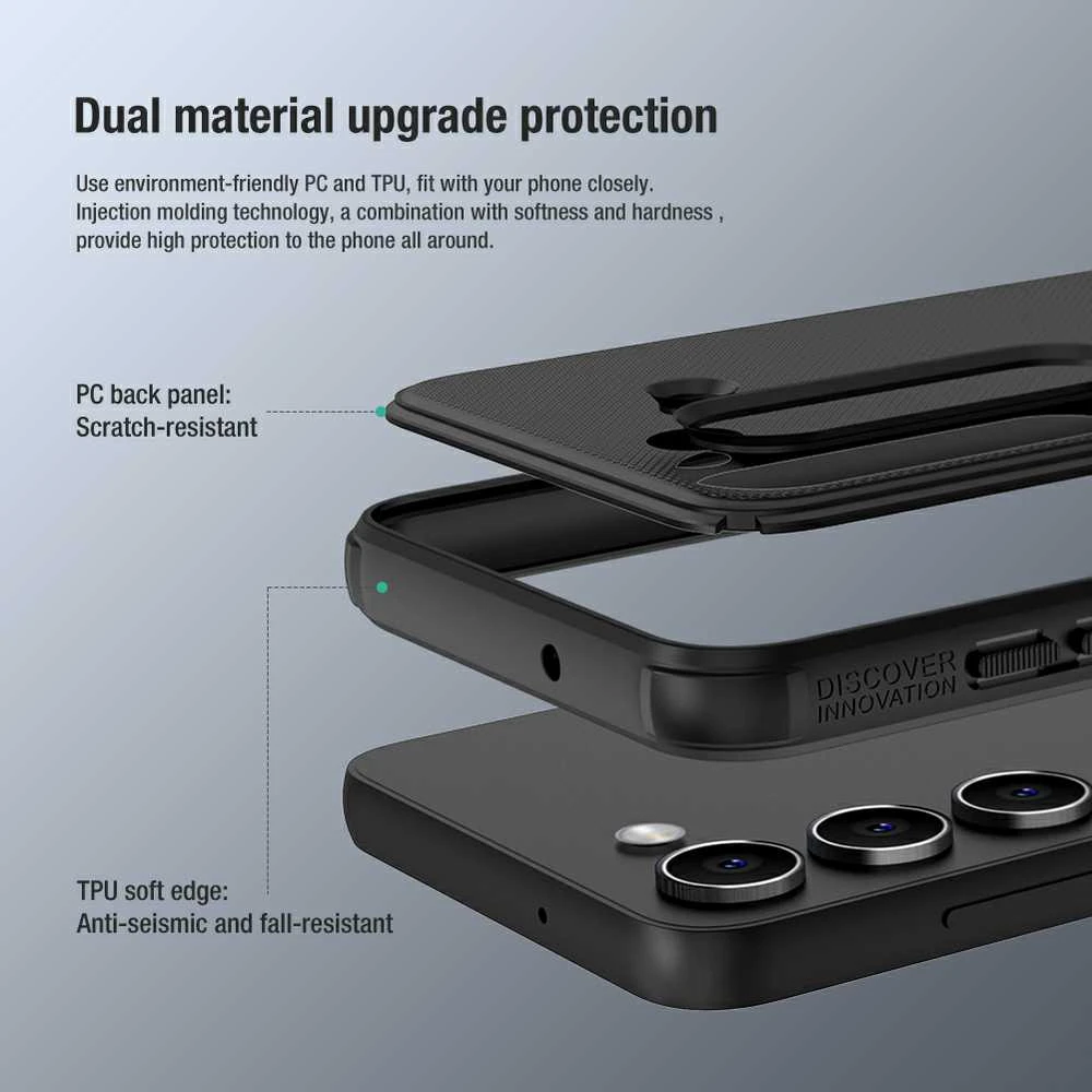 Dėklas Nillkin Super Frosted Shield Pro Samsung S916 S23 Plus 5G raudonas