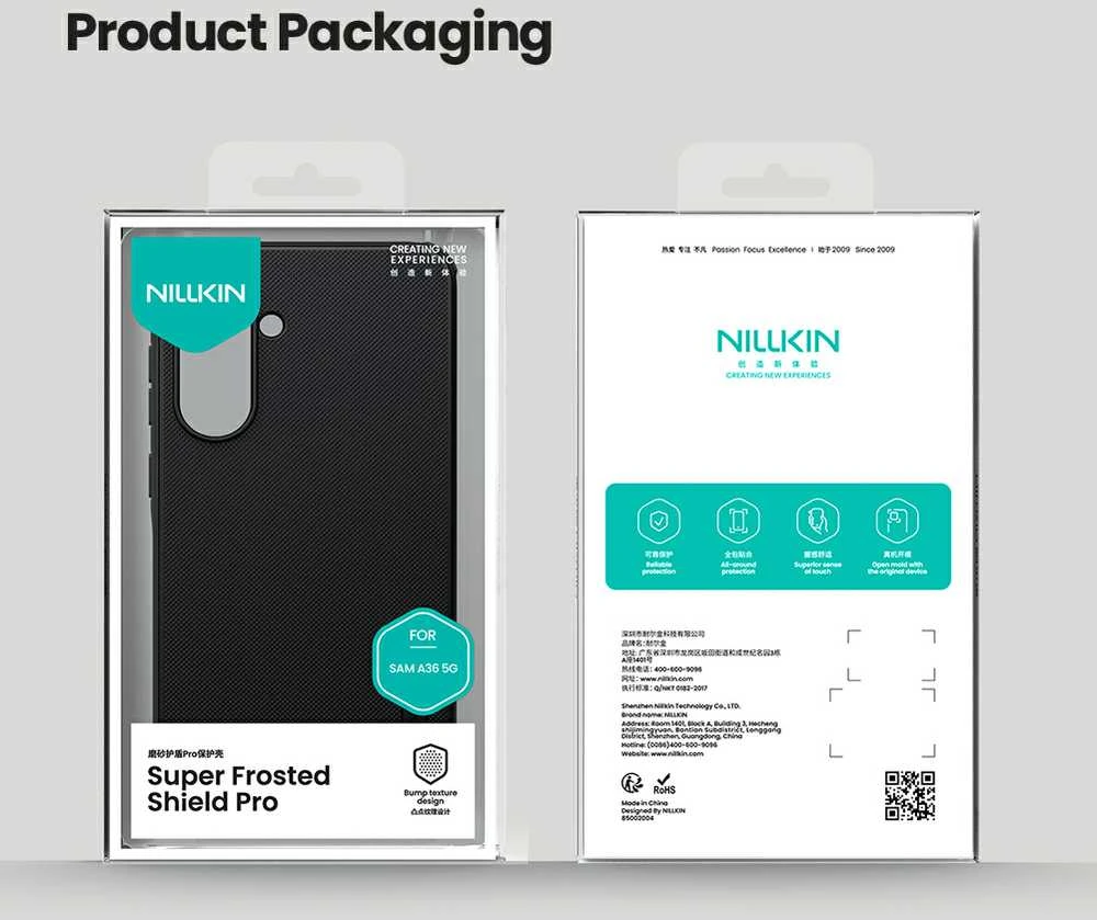 Nillkin Super Frosted PRO Back Cover skirta Samsung Galaxy A36 5G dėklas telefonui juodos spalvos