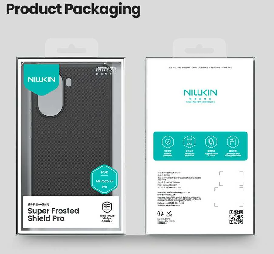 Nillkin Super Frosted PRO Back Poco X7 Pro 5G dėklas telefonui juodos spalvos