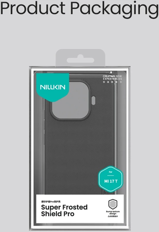 Nillkin Super Frosted PRO Back Dėklas Xiaomi 17T juodos spalvos