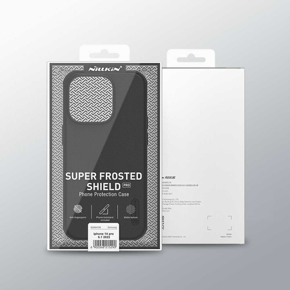 Dėklas Nillkin Super Frosted Shield Pro Apple iPhone 14 Pro juodas