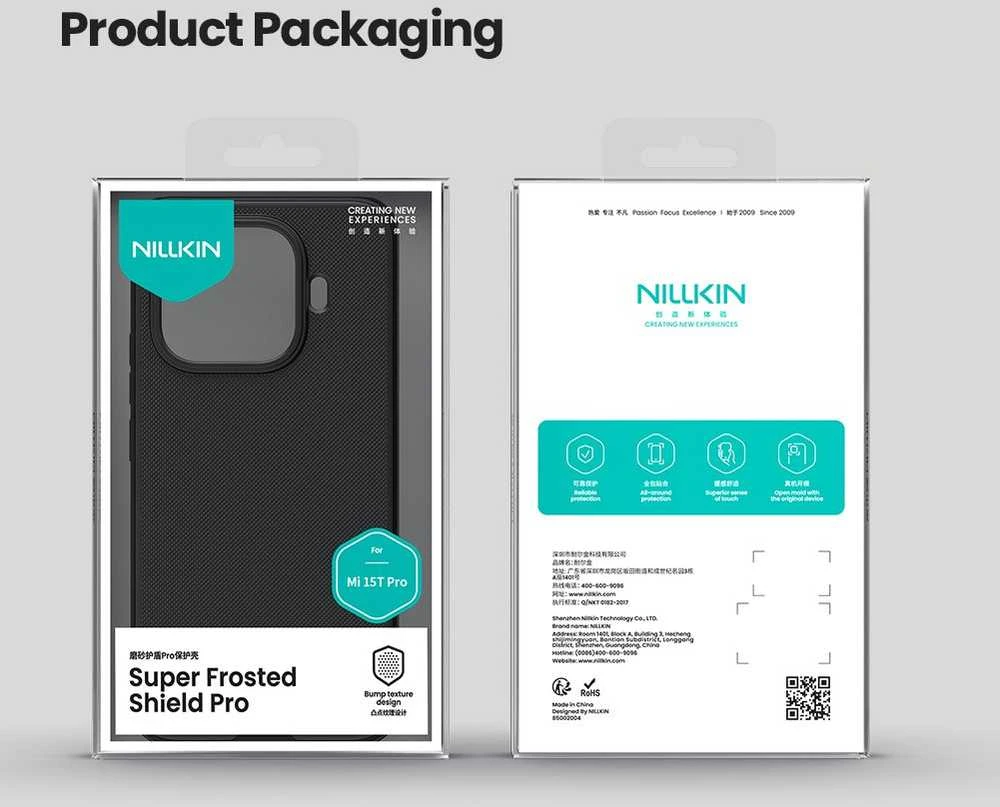 Nillkin Super Frosted PRO Back dėklas skirtas Xiaomi 15T Pro Juodas