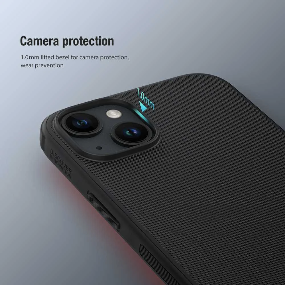 Dėklas Nillkin Super Frosted Shield Pro Apple iPhone 15 Plus juodas