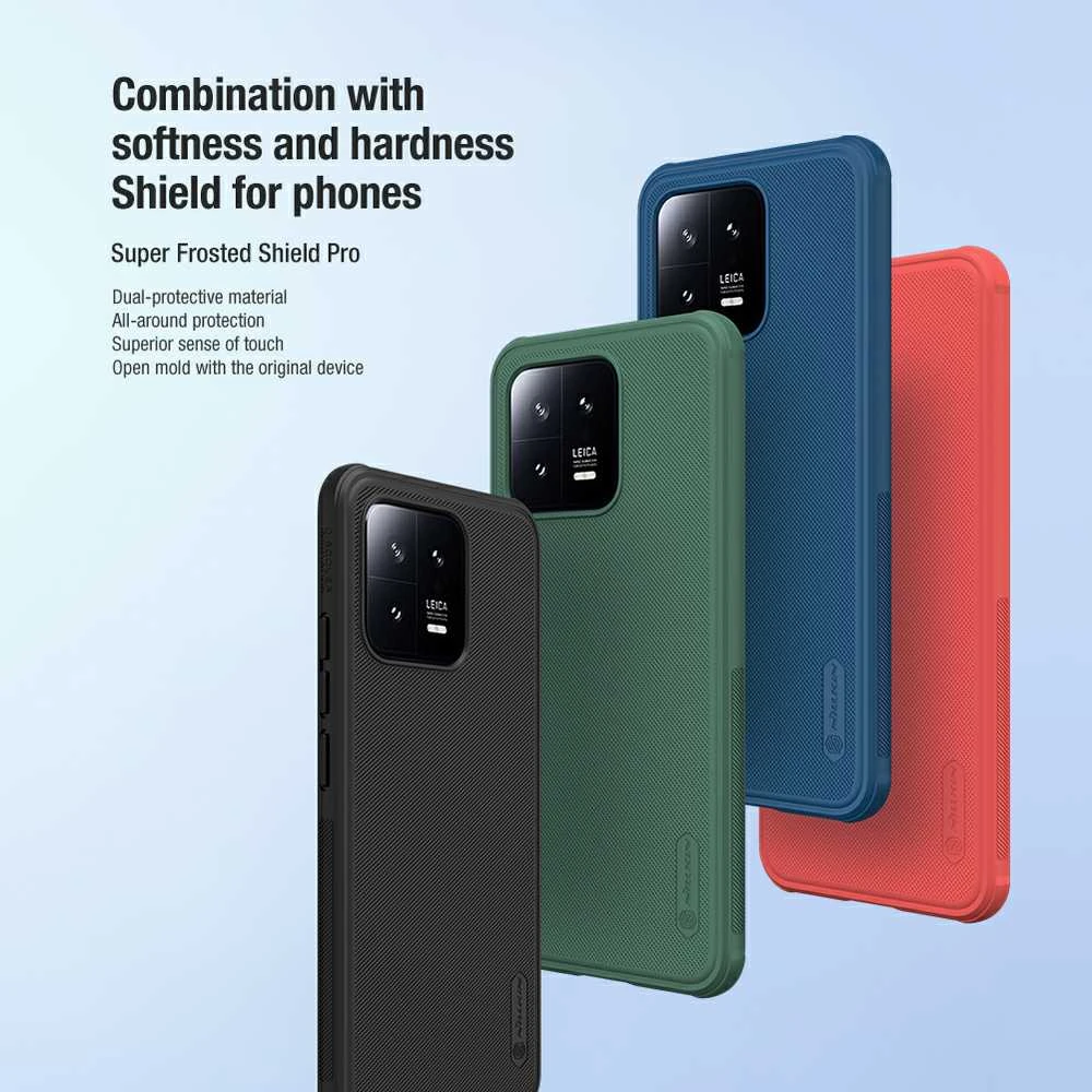 Nillkin Super Frosted PRO Back dėklas skirtas Xiaomi 13 juodos spalvos