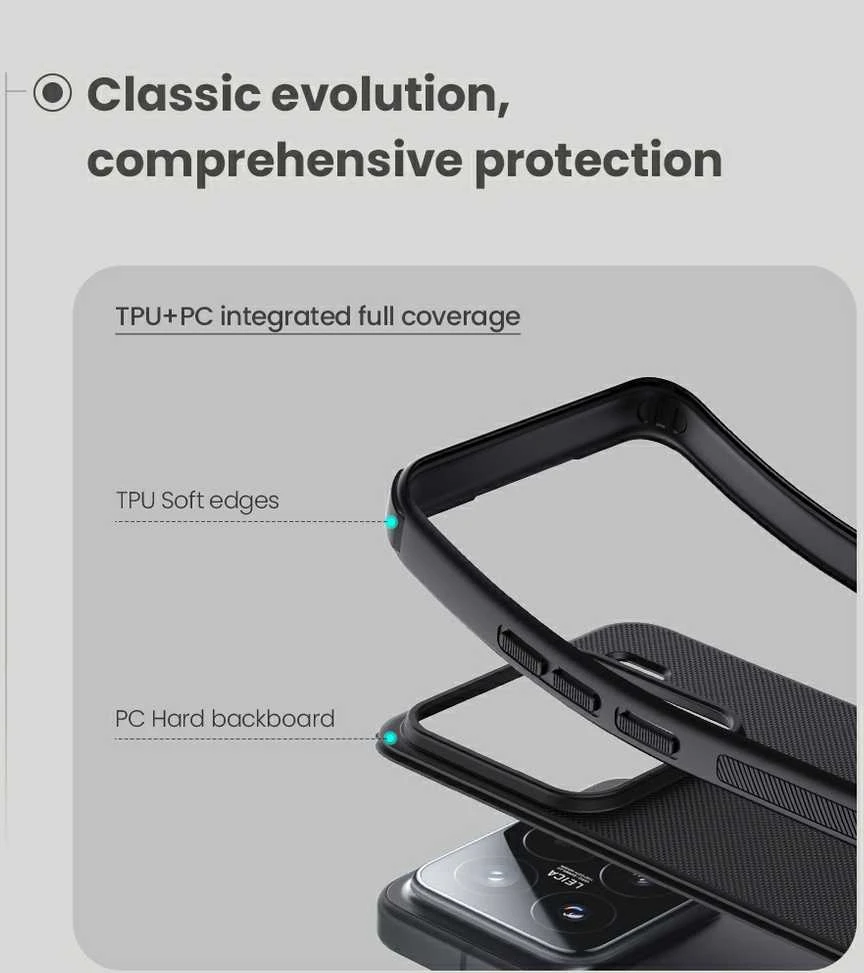 Nillkin Super Frosted PRO Back dėklas skirtas Xiaomi 15 juodos spalvos