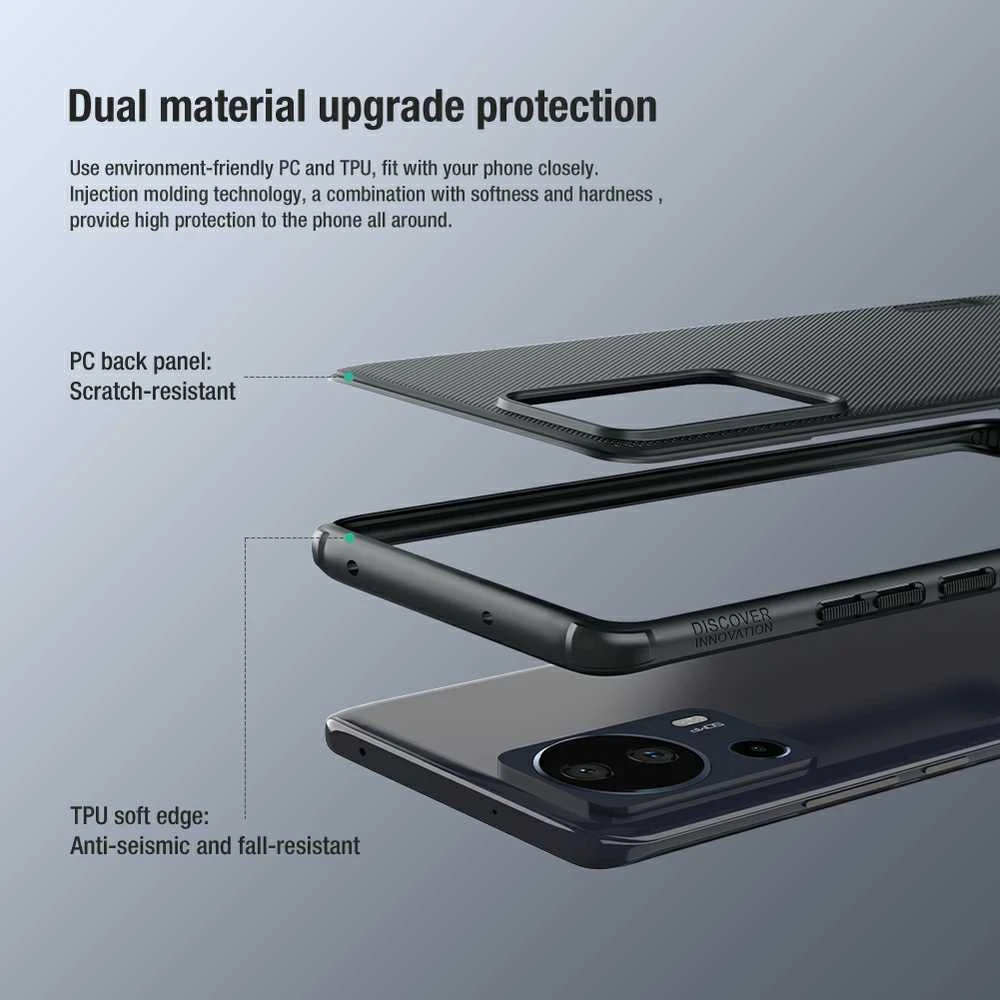 Dėklas Nillkin Super Frosted Shield Pro Xiaomi 13 Lite mėlynas