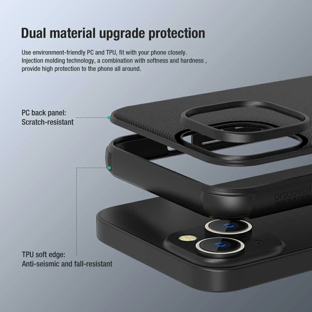 Dėklas Nillkin Super Frosted Shield Pro Apple iPhone 14 Plus mėlynas