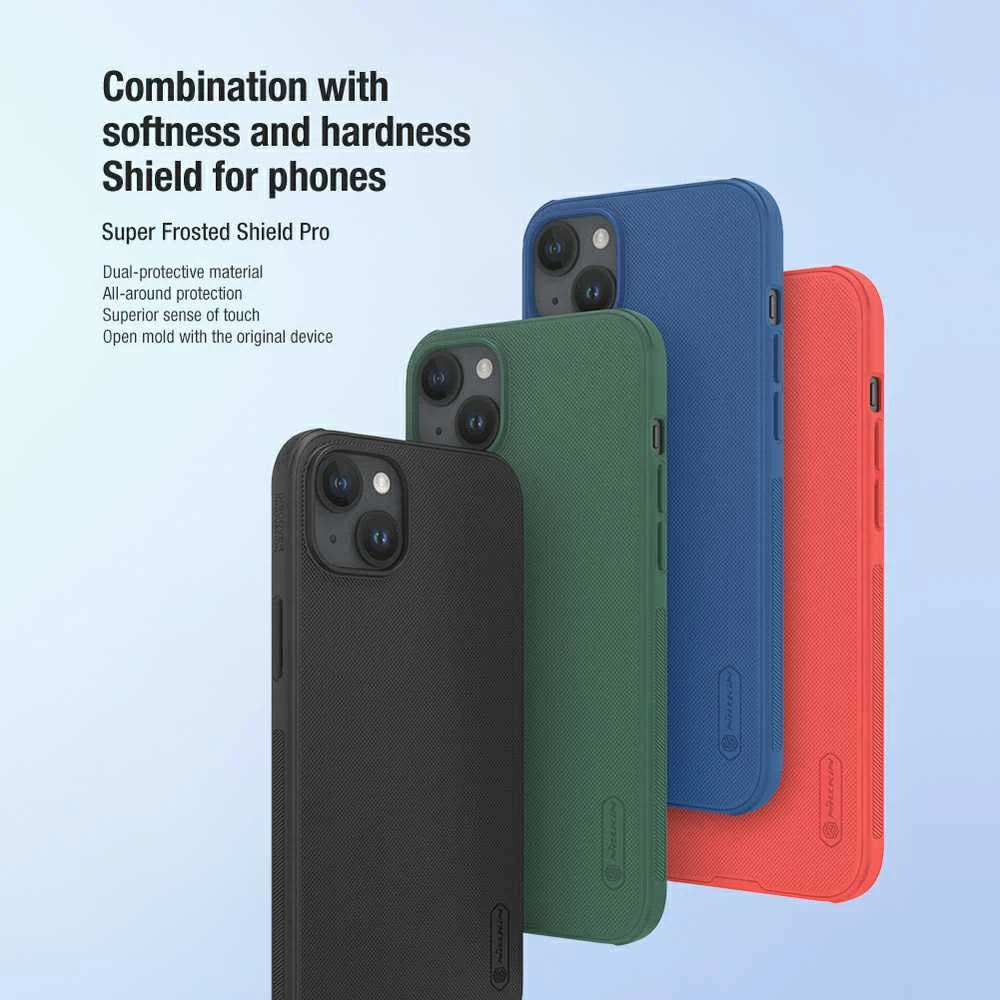 Dėklas Nillkin Super Frosted Shield Pro Apple iPhone 15 Plus juodas