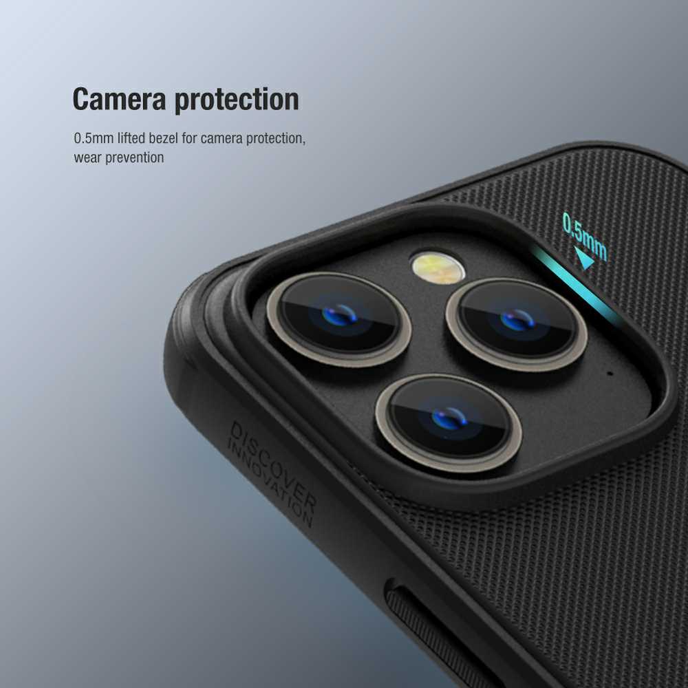 Dėklas Nillkin Super Frosted Shield Pro Apple iPhone 14 Pro juodas