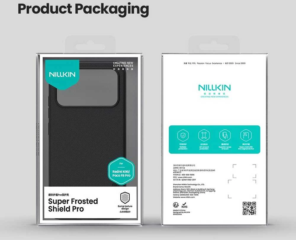 Nillkin Super Frosted PRO Back dėklas skirtas Poco F8 Pro juodos spalvos