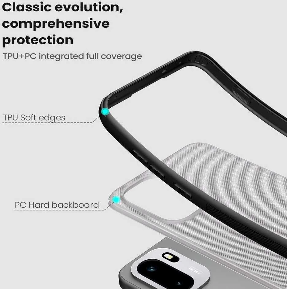 Nillkin Super Frosted PRO Back dėklas skirtas OnePlus 15R skaidrus juodos spalvos