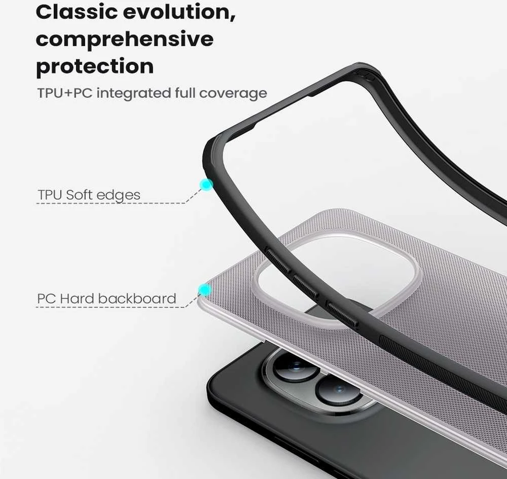 Nillkin Super Frosted PRO Back dėklas skirtas Xiaomi Redmi Note 15 Pro 5G Transparent Juodas